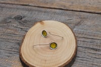 Image 2 of Yellow Enamel and Silver Drop Domes