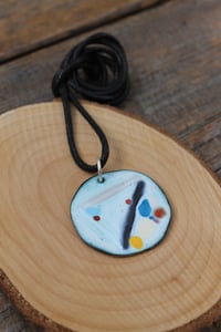 Image 1 of Abstract Enamel Painted Pendant