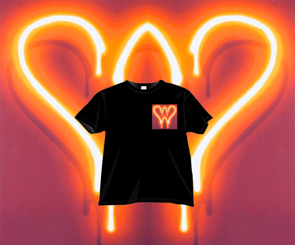 Image of Bloody 🧡🔥🧡 ₮ⱧɆ ⱧɆ₳Ɽ₮ ł₴ “Ⱡ₳V₳” T - Shirt