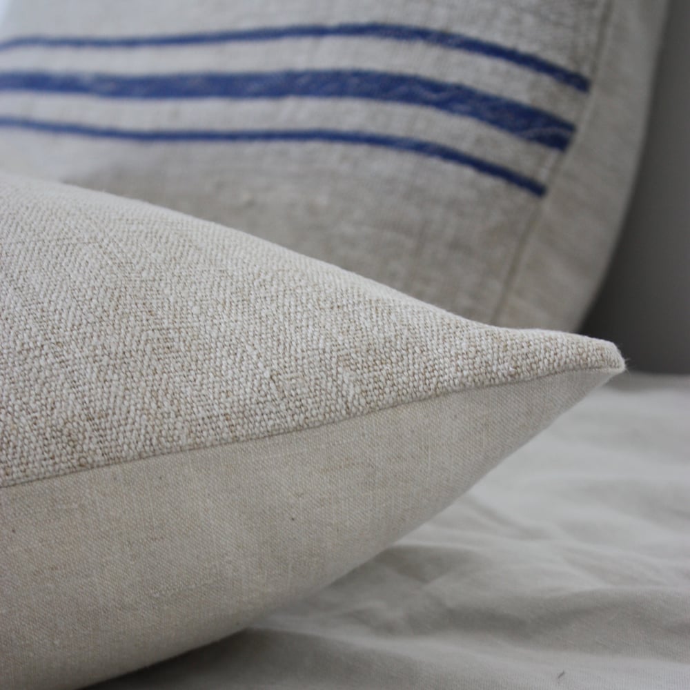 Image of Coussin rectangulaire en chanvre Escapade #àlamer#