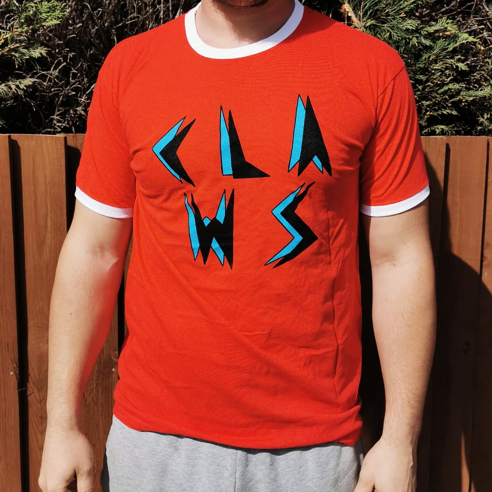 Image of CLAWS Logo Ringer T-Shirt (Red)