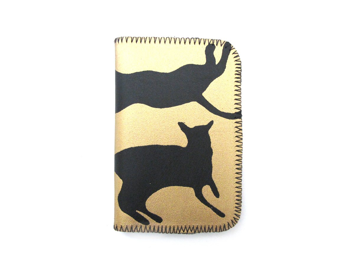 Image of Gold and Black Cats Card Holders