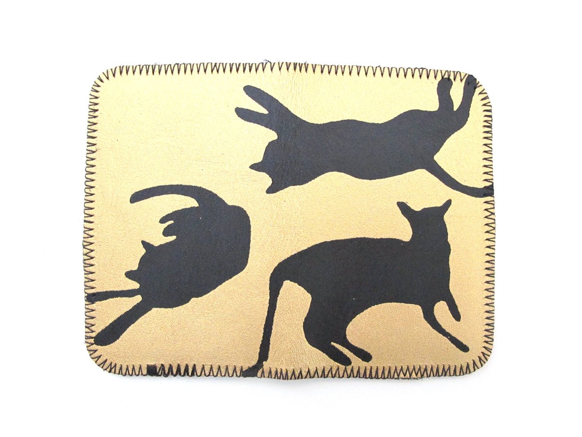 Image of Gold and Black Cats Card Holders