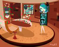 The Devil's a Cat. Mcbiff original. Acrylic on Canvas 24"x30"