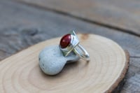 Image 1 of Red Round Square Ring *reserved*