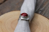 Image 3 of Red Round Square Ring *reserved*