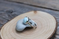 Image 3 of Pale Blue Enamel Dome Bezel Ring