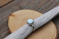 Image 4 of Pale Blue Enamel Dome Bezel Ring