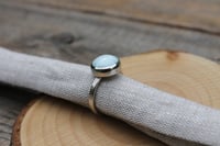 Image 5 of Pale Blue Enamel Dome Bezel Ring