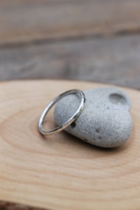 Image 1 of Hammered Stacking Silver Ring