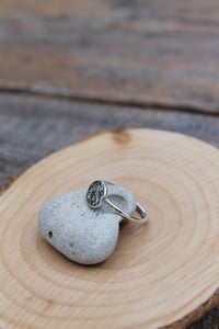 Image 2 of Textured Silver Circle ring