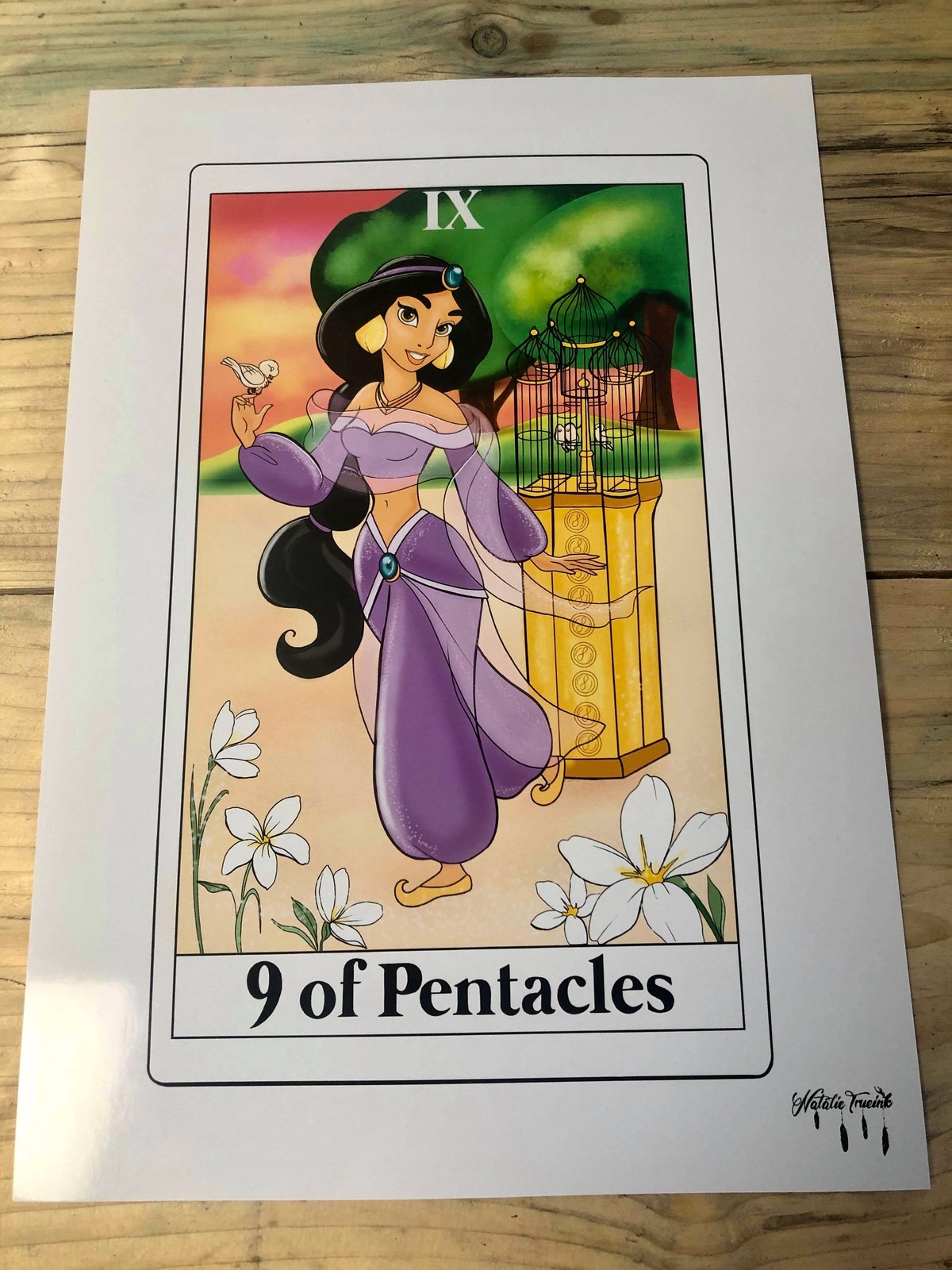 Jasmine - 9 of Pentacles Tarot card print 