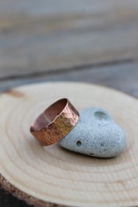 Image 1 of Thick Hammered Copper Ring