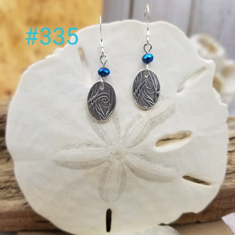 Image of Handmade- Recycled Fine Silver- Earrings- #335