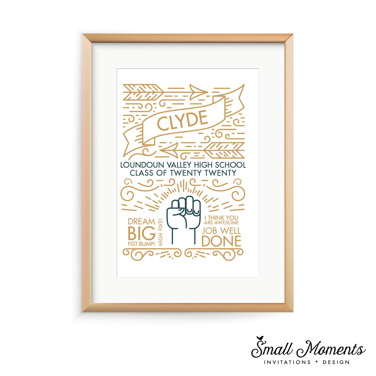 Apple/Book Graduation Print