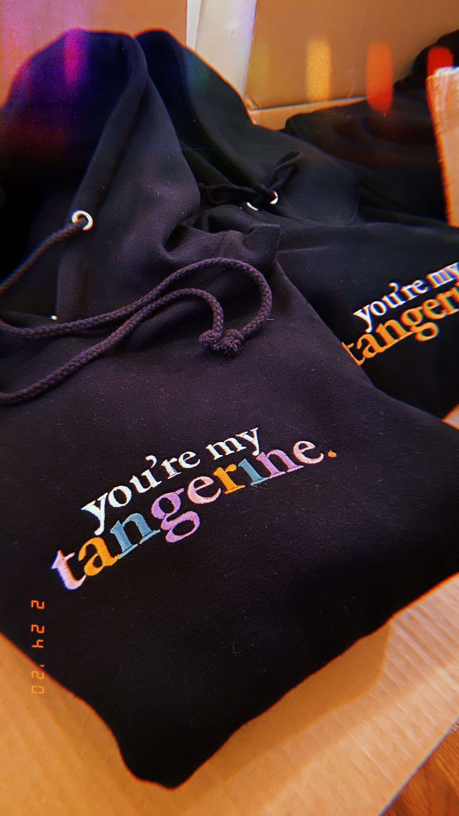 Image of Orange stitched "Tangerine" sweater