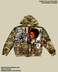 ODARO COLLECTION WOODLAND CAMOUFLAGE PATCHWORK HOODIE #03
