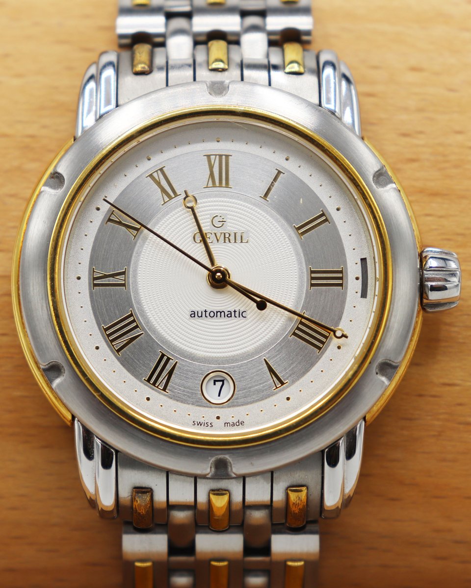 Gevril Automatic Stainless Steel, 18k Gold Watch, The Gents Series