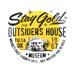 Image of The Outsiders House Museum "Stay Gold Sunrise" T-Shirt by Artist Glen Wolk. 