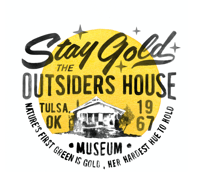 Image 2 of The Outsiders House Museum "Stay Gold Sunrise" T-Shirt by Artist Glen Wolk. 