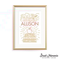 Image 1 of Apple/Book Graduation Print