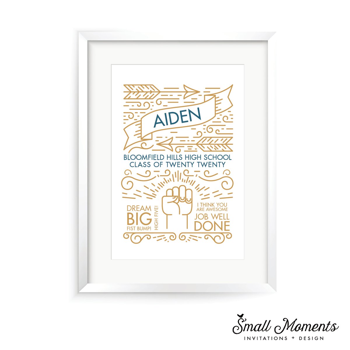 Fist Bump Graduation Print