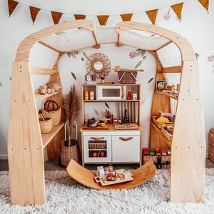 Image of Wooden Playstands - Pair