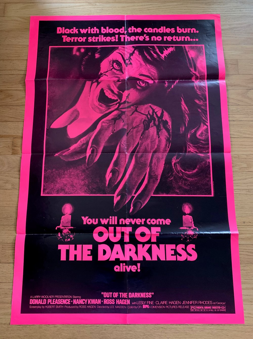 1978 OUT OF THE DARKNESS aka NIGHT CREATURE Original U.S. One Sheet Movie Poster