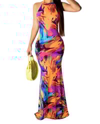 Multicolor Sundress/Orange 