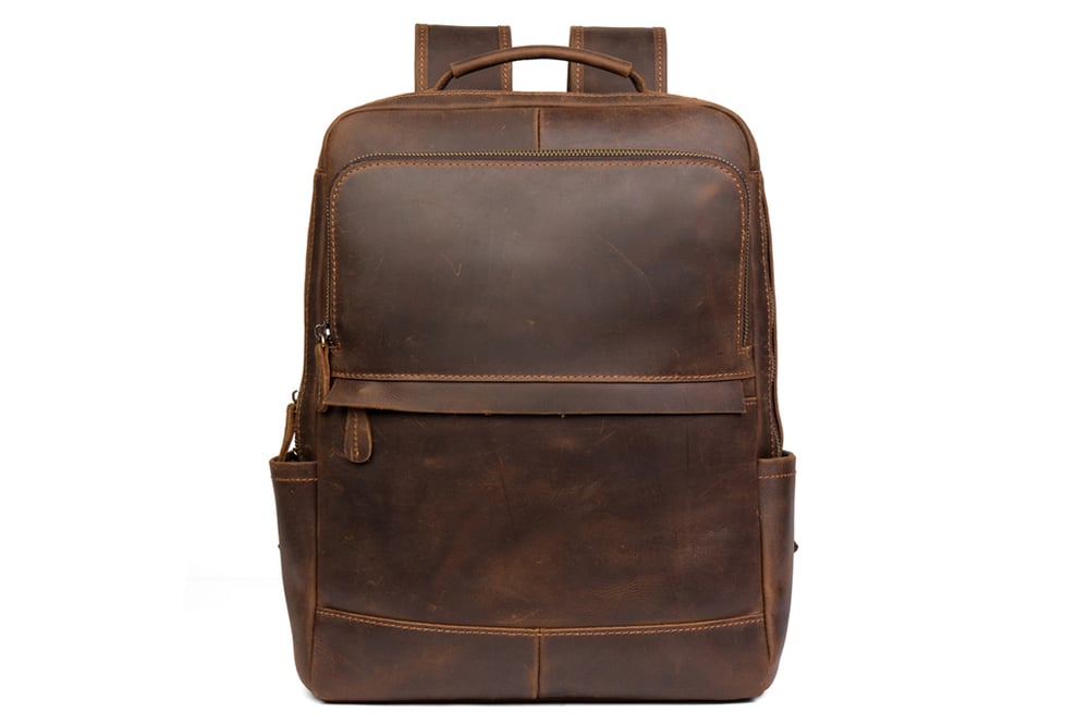 Image of  Handmade Crazy Horse Leather Backpack Laptop Backpack Travel Backpack MSG7635