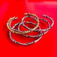 Image 4 of SOLID BARBED WIRE BANGLE 