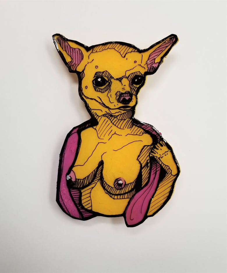 Image of Yellow Chihuahua Pin