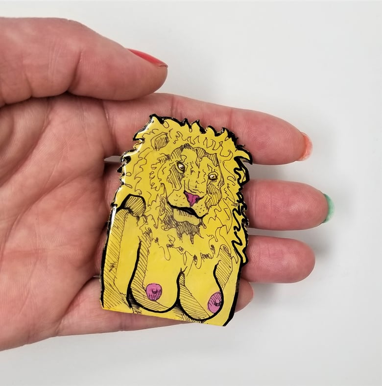 Image of Yellow Lion Pin