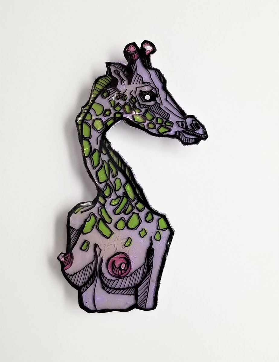 Tabbie The Giraffe Enamel Pin, Lapel pins, Giraffes, Glitter pins, Gold pins,  Soft enamel pins, Cute pins