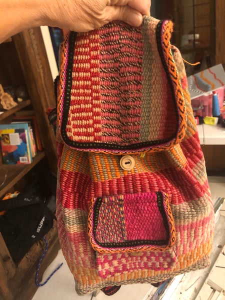 Image of Woven alpaca Backpack 