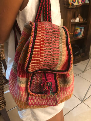 Image of Woven alpaca Backpack 