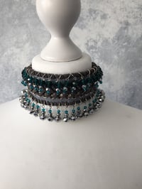 Image 3 of Double crystal bead collar