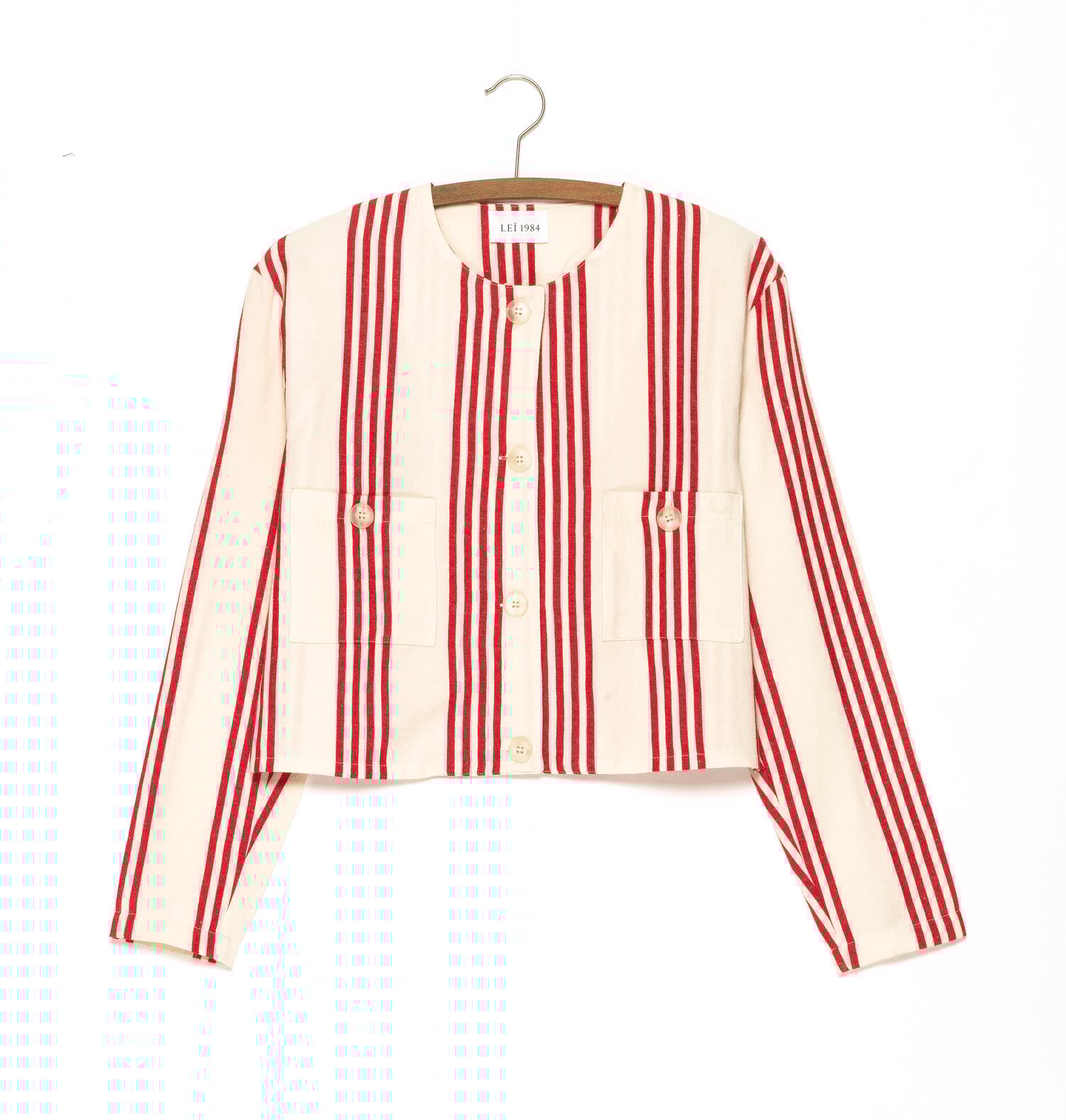 Image of Veste courte toile rayée COLETTE 145€ -50%