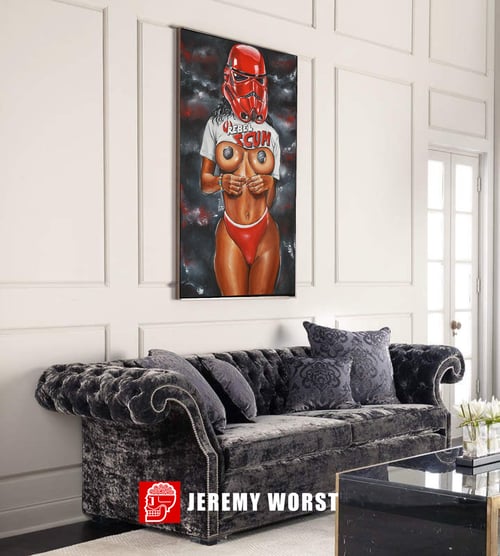Image of "Rebel Scum" Jeremy Worst Sexy Star Wars Poster Wall Art Canvas 