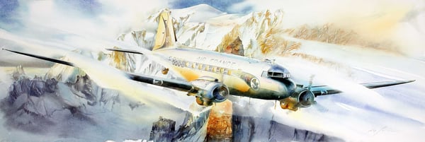 Image of DC3 au dessus du Mont-Blanc 