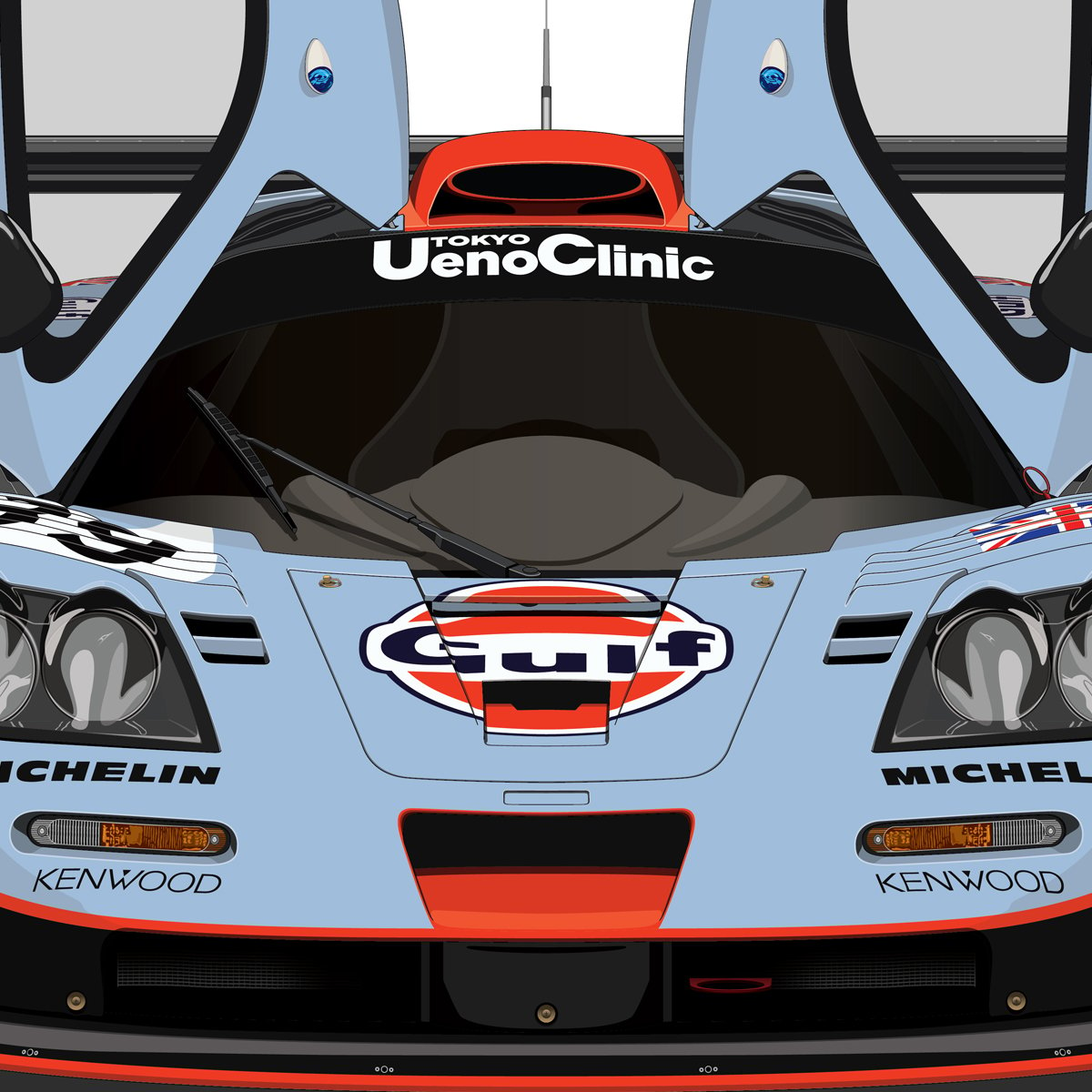 Gulf Mclaren F1 Gtr Longtail Drawonce