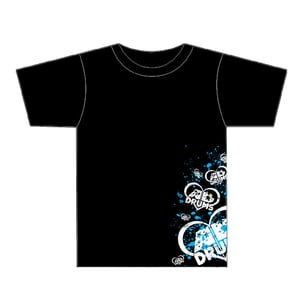 Image of AD Drums Black "Splatter" design T Shirt