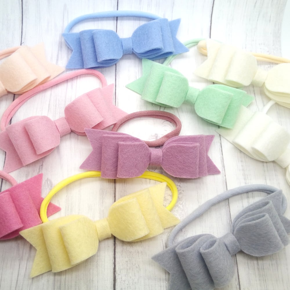 CHOOSE YOUR COLOUR - Large Double Loop Bow on Headband or Clip