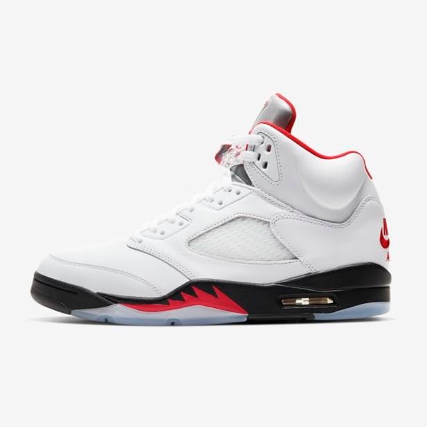 Image of Jordan 5 Retro Fire Red Silver Tongue (2020)