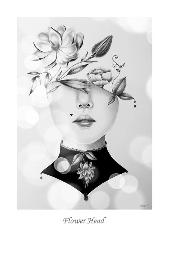 Image of Flower Head 60 x 40 cm