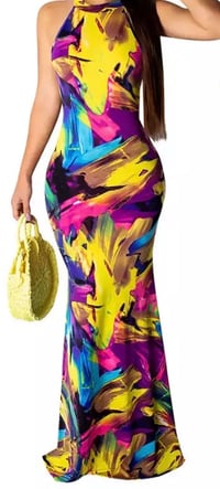 Image 1 of MultiColor Dress-Yellow