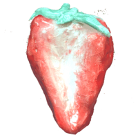 Ceramic Strawberry Brooch