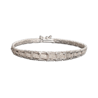 Image 1 of Italian .925 Silver Woven Bracelet 