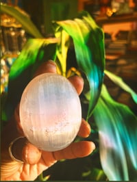 Image 1 of Selenite crystal Palm stone