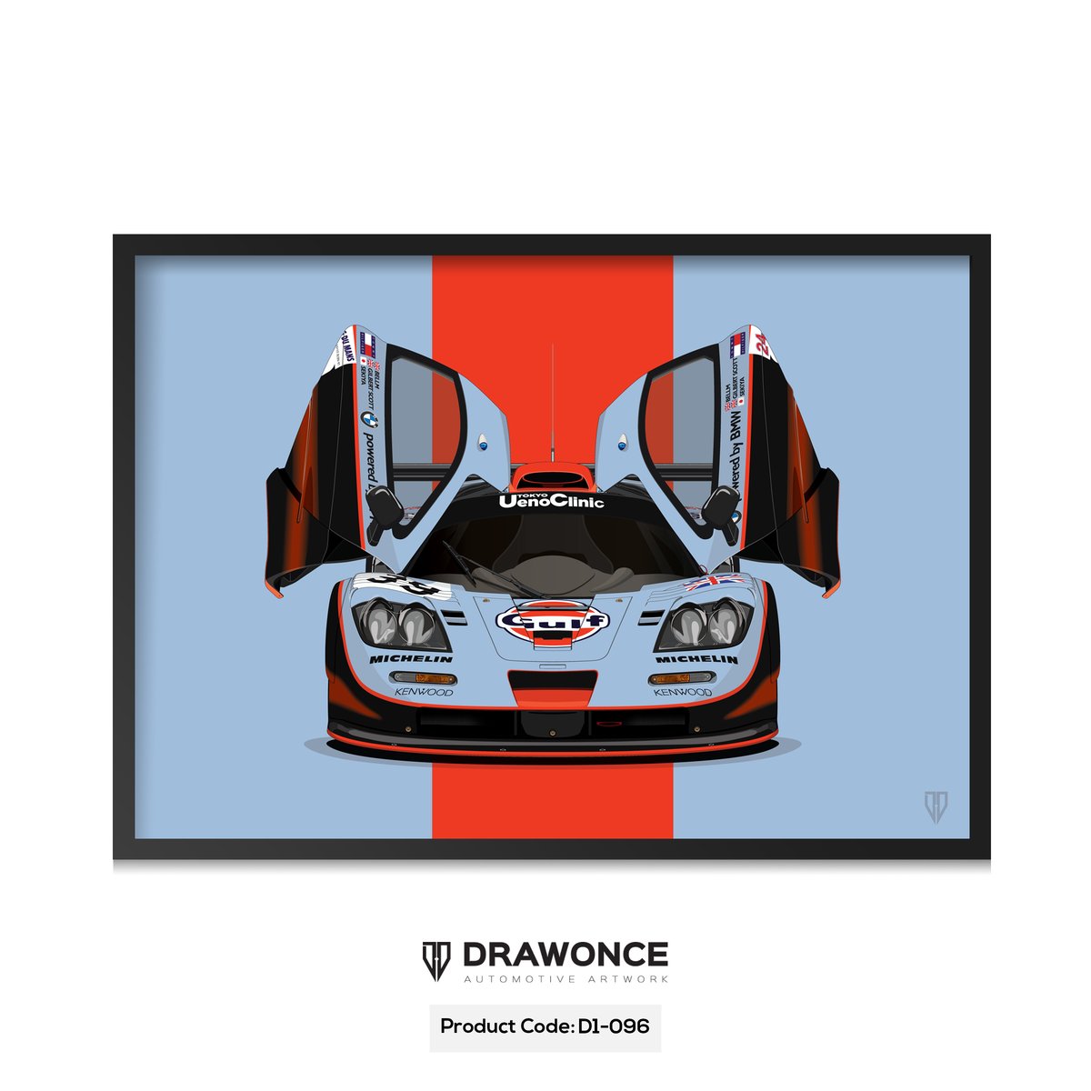 Gulf Mclaren F1 Gtr Longtail Drawonce